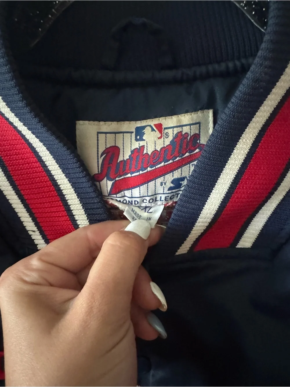 Vintage Twins Starter Navy & Red Kids Jacket- The Crisco Kid